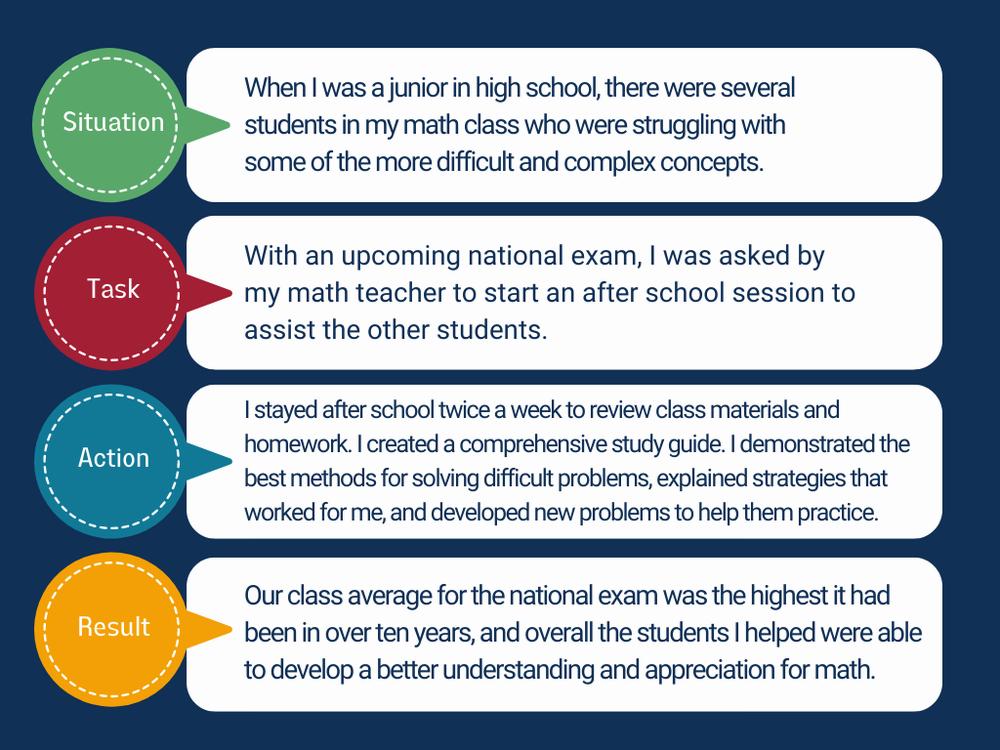 A high school student volunteers to help classmates study for a math exam and the students grades improve as a result.